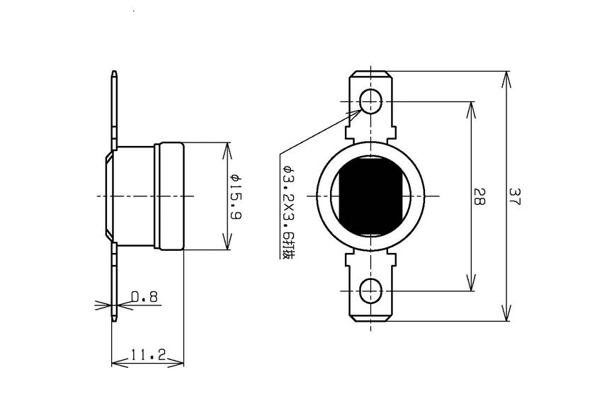 B-2, CS-7TA-35の寸法図