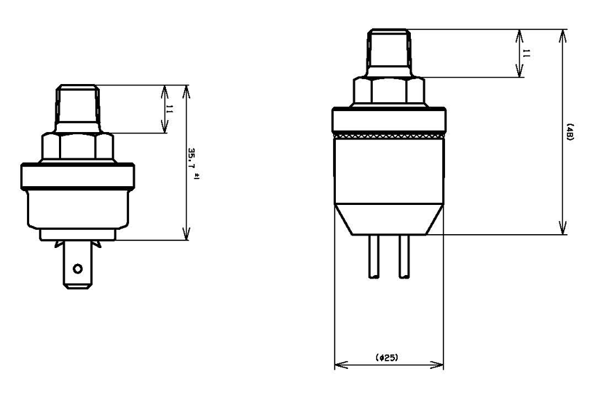 PS-20シリーズの寸法図